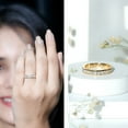 thumbnail image 3 of Rosec Jewels Moissanite Eternity Ring - Wedding Anniversary Ring - D-VS1 Grade Certified, 10K Yellow Gold, US 11.50, 3 of 8