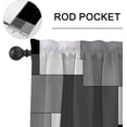 thumbnail image 4 of Dark Grey Kitchen Curtain Valance and Tiers, 3Pcs Geometric Art Valance Set Gray Rod Pocket Curtain for Kitchen Window Modern Unique Patterns, 4 of 6