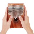 thumbnail image 3 of 17 Keys Mahogany EQ Kalimba Thumb Piano Built in Pickup Beginner Set with Tune Hammer Carry Bag, 3 of 4
