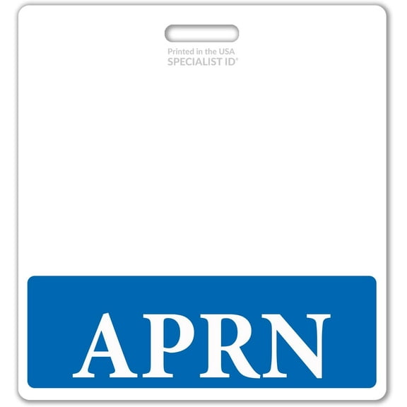 Oversized APRN Badge Buddy Horizontal - Extra Large Badge Buddies Role I’D Backer Card for Nurses - 3 3/8 X 4 1/8 - Wear with I’D Badge Holder - USA Printed by Specialist ID (Blue)