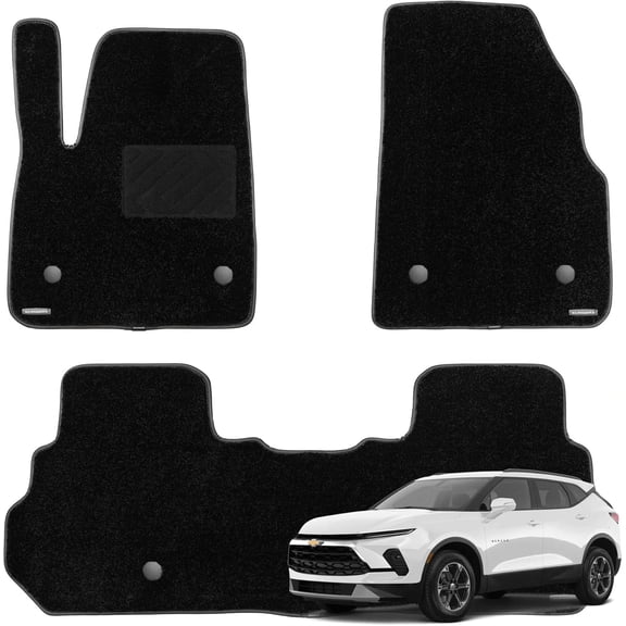 WENNEBIRD Superior Carpet Floor Mats for 2019-2024 Chevrolet Blazer, 0.6 inch Thickness Rugs - 3pc