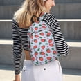 thumbnail image 5 of Lsque Strawberries Pattern Canvas Daypack, Durable Backpack, High-quality Versatile Backpack,Vintage Compact Backpack-Small, 5 of 6