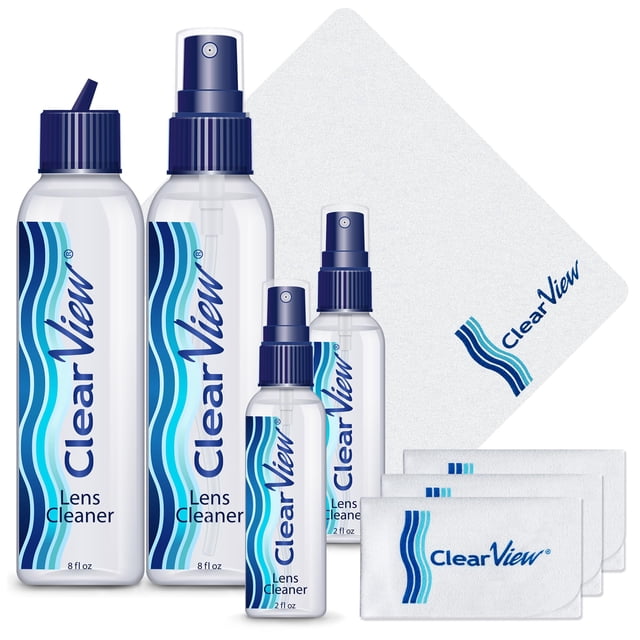 Kit limpiador de lentes Clear View con 1 recambio con tapa abatible (240 ml)