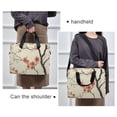 thumbnail image 6 of FORMRS 16" Laptop Bag Carrying Sleeve Case with Handle Travel Shoulder Briefcase, Light Red Flowers, 6 of 8