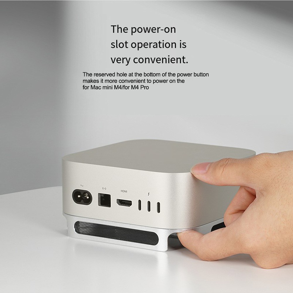 Dustproof Cooling Stand for Mac-Mini-M4: Enhanced Ventilation & Protection!