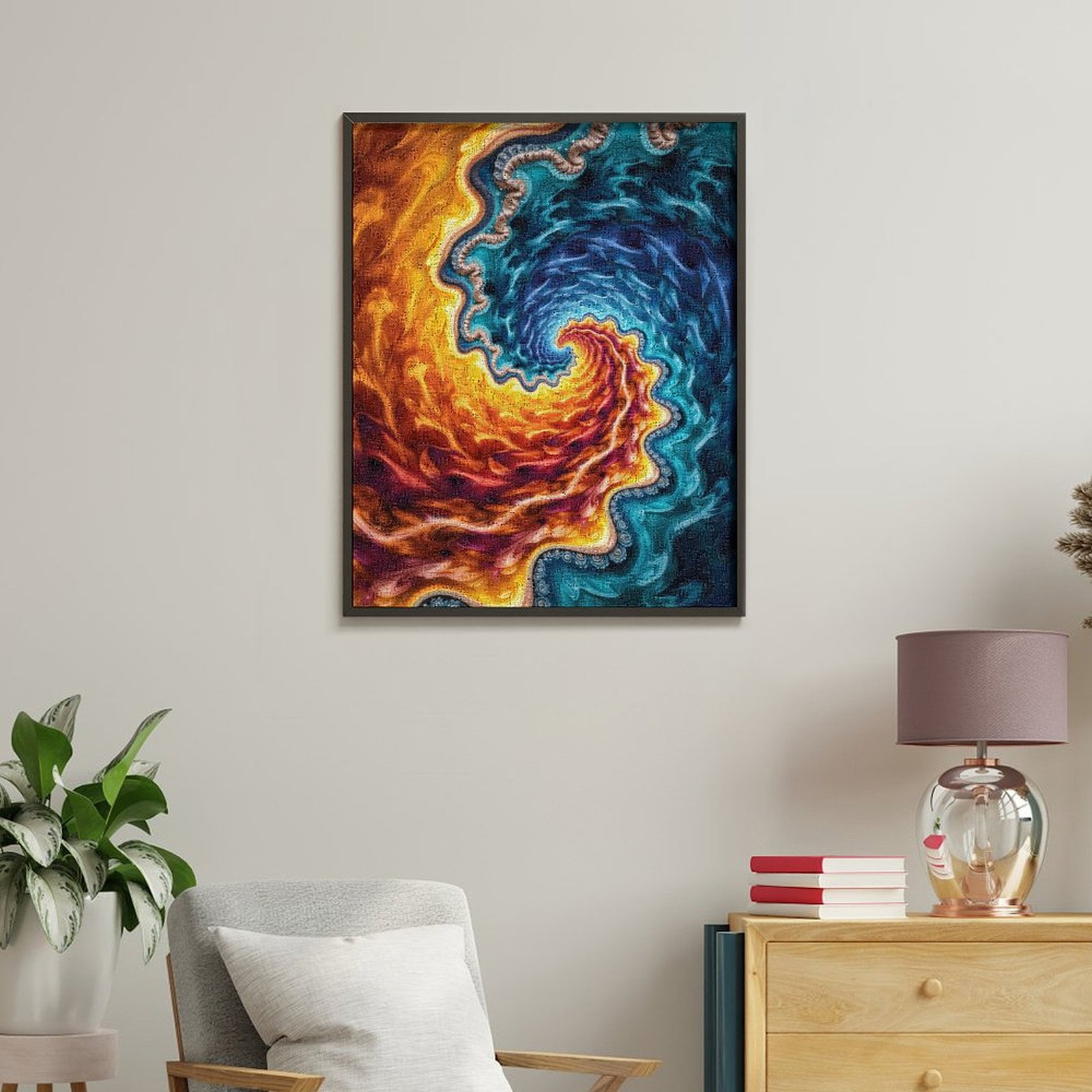 Paint By Numbers Kit for Adults Beginner - DIY Colorful Spiral Abstract Art Canvas Painting Kits for Adults, Frameless Paint By Number for Adults for Home Wall Decor 16x20 Inch