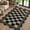 Black Checkered, variant on Checkered Easy Jute Entryway Rug, 2x3 Washable Non Slip Kitchen Rug, Indoor Outdoor Door Mat, Farmhouse Low Pile Floor Black Rugs for Porch Doorway