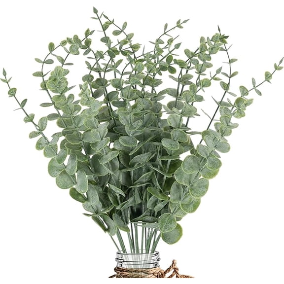Fmxomd 20pcs Eucalyptus Stems Artificial Eucalyptus Leaves Stems Artificial Fake Flowers for Home Office Flowers Bouquet Centerpiece Wedding Decoration Christmas Decor,12.5Inch