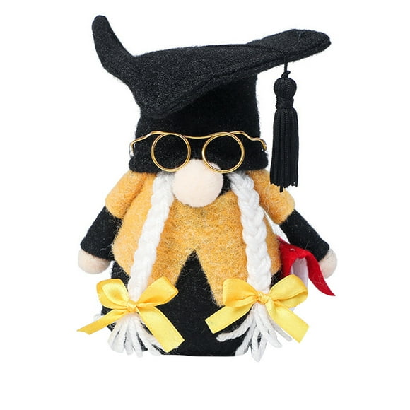Doll Decoration Faceless Graduation Plush Toy Non-woven Gift Decoration Doll Graduation Cloth Cap Doll Ornament, Female