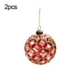 thumbnail image 2 of YIMWNYI 2Pcs Hand Painted Glass Christmas Decorations, Christmas Tree Pendant, Window Ornaments, Exquisite Holiday Decor, Unique Handmade Glass Balls, Elegant Festive Accessories, 2 of 6