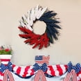 thumbnail image 4 of Pedty Summer Wreaths,Wreath for Front Door,Independence Day Wreath Summer Wreath Porch Red White Blue Artificial Window Home Decoration American Hanging Wreath,Independence Day Hanging Decoration, 4 of 9