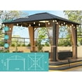 thumbnail image 2 of Mondawe 10x12 Hardtop Metal Gazebo,Heavy Duty Pergola with Mosquito Nets&Galvanized Steel,Sturdy Outdoor Canopies Tent,Suitable for Gardens,Patio,Backyard, 2 of 5