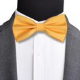 thumbnail image 2 of LAICAIW Mens Solid Color Double Fold Pre-tied Bow Tie and Pocket Square Set, 2 of 7