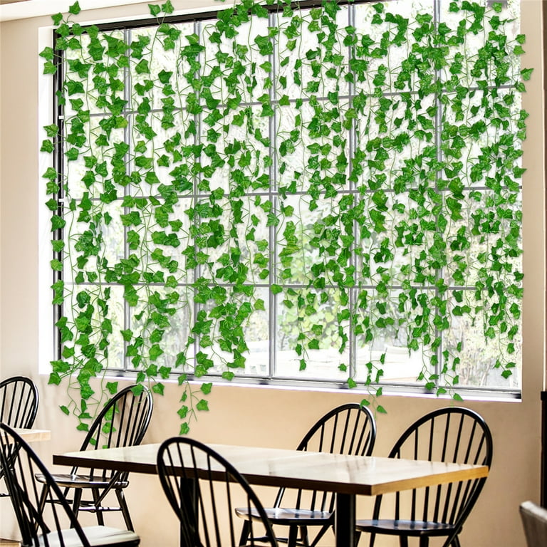 Dolicer 12 Strands 84Ft Fake Vines for Bedroom Artificial Greenery, Faux  Greenery Garland Wall Hanging, Fake Ivy Vines for Home Decor Aesthetic 