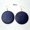 Blue, variant on Personalized Monogram Blank Wood Round Earrings for Women Costume Wooden Jewelry