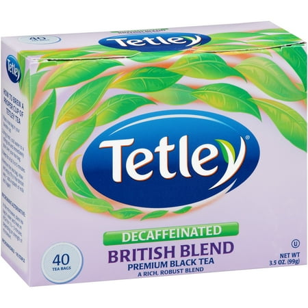 (3 Boxes) Tetley® Decaffeinated British Blend Premium Black Tea Bags 40 ct (Best British Tea Brands)