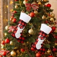 thumbnail image 4 of Kbndieu Christmas Stockings, Black and Red Plaid Christmas Stockings Christmas Gifts for Family Kids, Christmas Decorations for Mantels, Fireplace, Christmas Tree Ornaments, 4 of 6
