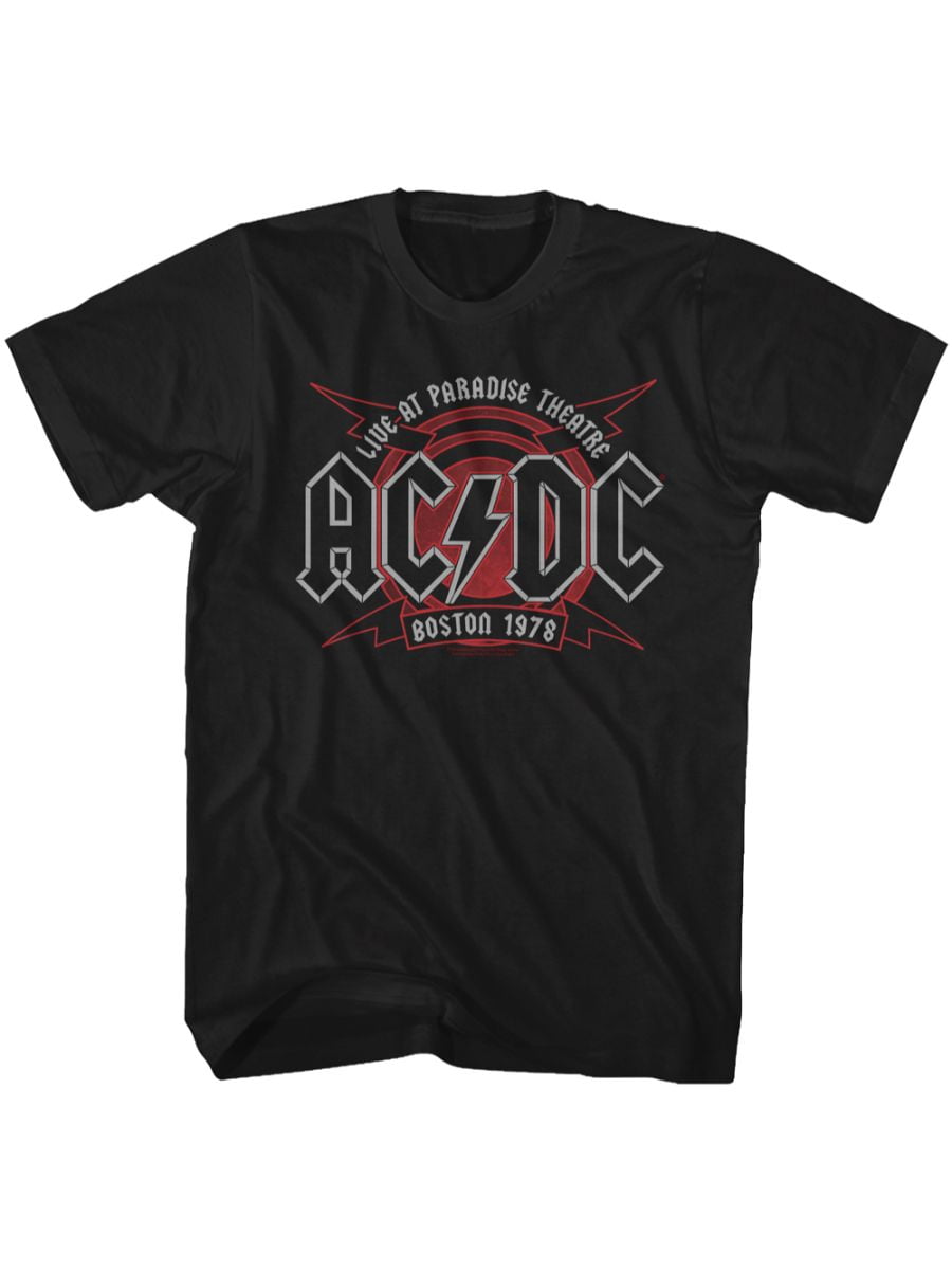 AC/DC Boston 1978 Black Adult T-Shirt 