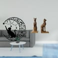 thumbnail image 2 of Arte de pared,Estatua decorativa de pared de gato negro de metal,Escultura de pared de metal minimalista con adorno de pared,Figura de mesa,Estatua de gato sujetalibros para oficina,decoración, 2 of 8