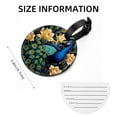 thumbnail image 5 of Peacock 2Pcs PU Leather Round Luggage Tags with Privacy Cover and Name ID Tag for Suitcase, Handbags, Backpacks, School Bags, 5 of 6