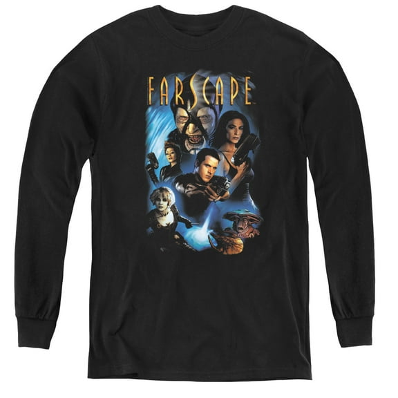 Farscape Comic Cover Youth Long Sleeve T-Shirt Black