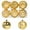 AGold, variant on 6pc Christmas Ball Ornaments,3.15inch Sunflower Christmas Balls Ornaments Set for Tree,Shatterproof Xmas Tree Decoration,Painting & Glittering Hanging Ball Baubles