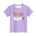 thumbnail image 4 of Zpanxa T-Shirts d'Été pour Filles Imprimé de la Fête de l'Indépendance Col Rond Manches Courtes Haut Polyester Spandex 7-8 Ans, 4 of 6