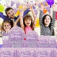 thumbnail image 4 of ZOOMPIL Diamond Birthday Party Tableware, 62Pcs Purple Party Tableware Set for Her, Sparkling Diamond Purples Dinnerware Set for Birthday,Wedding,Baby Shower Party Tableware, 4 of 7