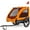Orange#2, variant on Pet Strollers Extra Large 2-in-1 Bike Trailer & Push Cart for Pets - Detachable Bike Hitch & Push Handle Included - All-Terrain Wheels, Quick Release Wheel, Non-Slip Floor, Internal Leash, Holds Up t