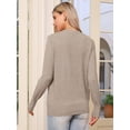 thumbnail image 3 of DARING DIVA Women's Lightweight Crew Neck Long Sleeve Sweaters Tops XS Camel, 3 of 6