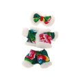 thumbnail image 2 of Ropa de muñeca de peluche, conjunto de pantalón de muñeca de niña DIY para niños, accesorios de fotografía, juego de simulación de disfraces para Traje de abrigo verde, 2 of 8