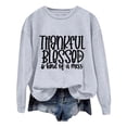 thumbnail image 3 of Women Oversize Sweatshirts Long Sleeve Crewneck Letter Printed Lightweight Loose Sweatshirts Blouse Top Cute Sweatshirt for Women Jogging Outfits Women Set Ladies Athletic Hoodies Athletic Wear, 3 of 6