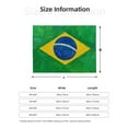 thumbnail image 3 of Throw Blanket Brazil Flag Soft Cozy Fleece Flannel Blanket Home Decor for Couch Sofa Bed 60"x50", 3 of 7