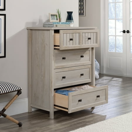 Sauder - Costa 4 Drawer Dresser - Prairie Cherry