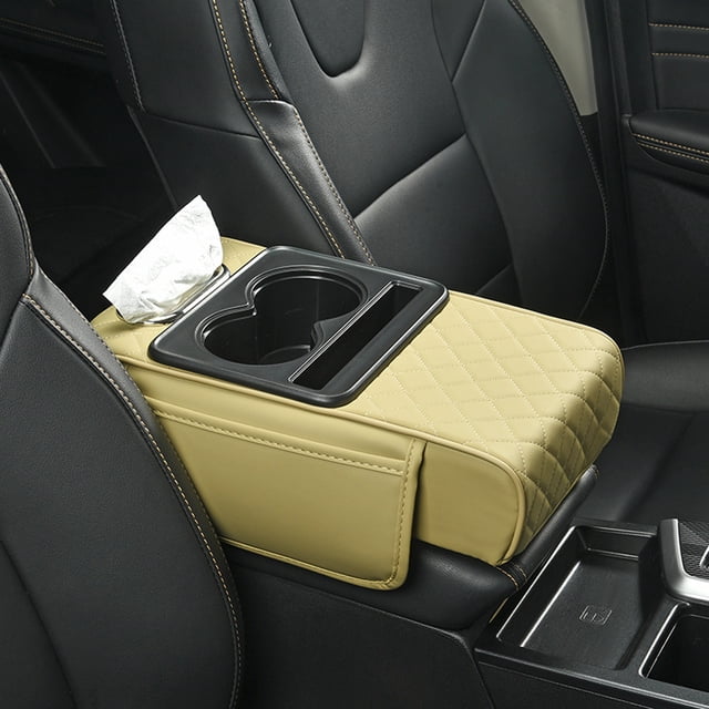Car Center Console Cover with Integrated Storage Compartments and Convenient Accessory Slots for Enhanced Vehicle Organization