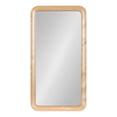 thumbnail image 2 of Kate and Laurel Pao Modern Rounded Rectangular Wall Mirror, 17 x 32, Natural Wood, Decorative Scandinavian Tall Wood Mirror with Radius Corners for Vertical or Horizontal Display, 2 of 8