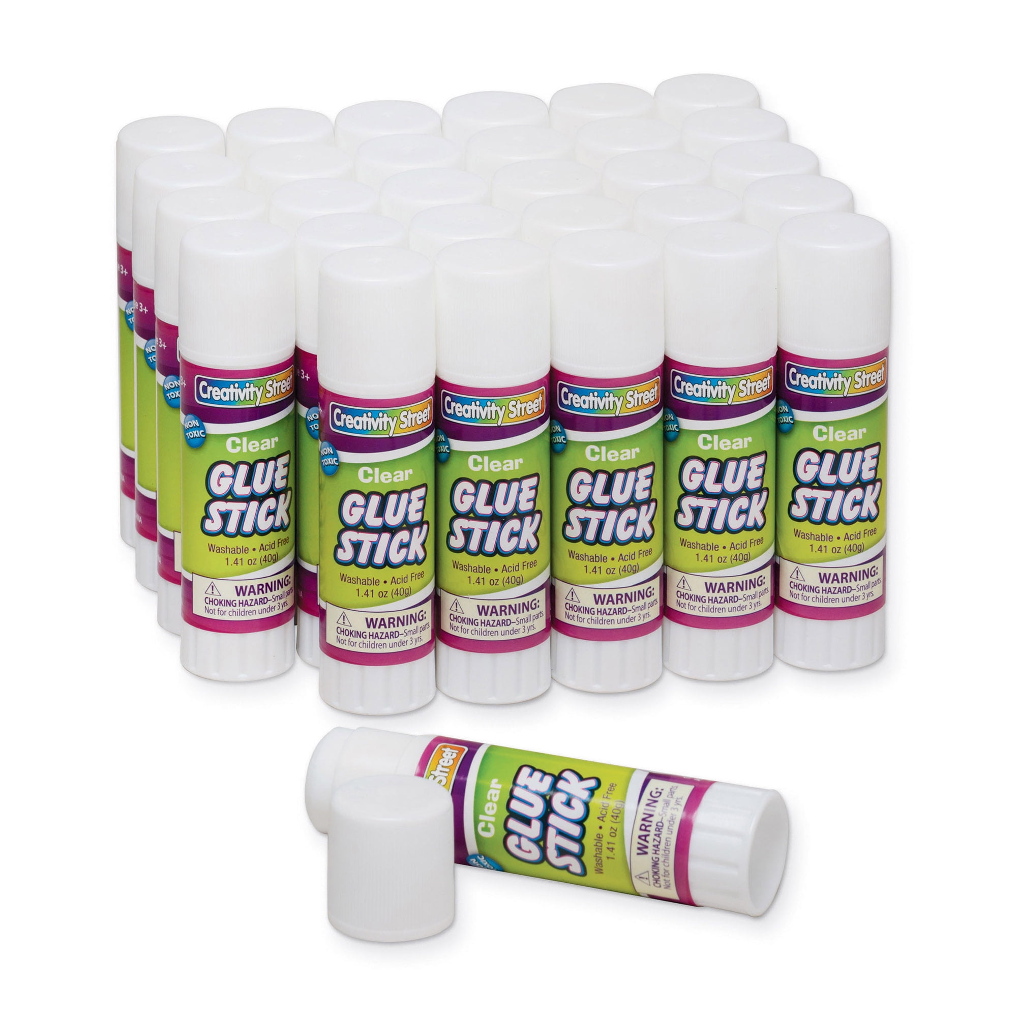 Creativity Street Glue Sticks, 30 Clear, 1.41 oz