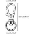 thumbnail image 3 of Clips de cordón de 10 piezas con abrazadera giratoria de Metal de 360 grados, ganchos de cordón de aleación de aluminio, accesorios de anillos de llavero para el hogar, la escuela, la oficina, Namotu CZBG-ZC80, 3 of 6