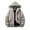Gray, variant on Men's Winter Hooded Jacket Long Sleeve Full Zip Casual Loose Faux Fur Collar Warm Cotton Jackets Coat with Pockets (XL, Gray)