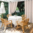 thumbnail image 3 of Outdoor Curtains for Patio Waterproof Orange Boho Indoor/Outdoor Curtain Tiebacks Tribe Bohemian Stripes Privacy Curtain Sun Block Grommet Drapes for Pergolas Gazebo Porch 2 Panel 54x108 Inch, 3 of 9