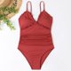thumbnail image 4 of Gibobby Trajes de baño mujer una pieza Mujeres 1 pieza WebbingTank Trajes fruncidos Vintage Up Entrenamiento atlético Traje de baño Baño Deporte Control (Rojo,M), 4 of 5