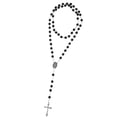 thumbnail image 4 of Collar con colgante de cadena de cuentas de rosario de 8 mm para hombre y mujer, de aleación acrílica, ideal como regalo. Negro, 4 of 9
