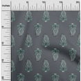 thumbnail image 1 of oneOone Polyester Lycra Fabric Leaves & Paisley Block Printed Fabric 1 Yard 56 Inch Wide, 1 of 4