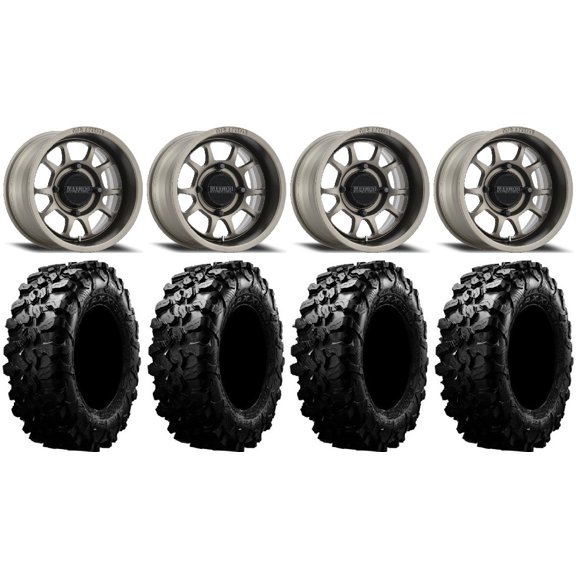 Method 409 15" Grey (5 2) Wheels 35" Carnivore Tires Sportsman RZR Ranger