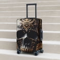 thumbnail image 6 of Hirioo Gold Pattern Black Skull for Elasticity Suitcase Cover (No luggage Included) Durable Luggage Protector Fits 18-32 Inch Luggage-Medium, 6 of 7