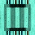 thumbnail image 1 of Ahgly Company Machine Washable Indoor Square Solid Turquoise Blue Modern Area Rugs, 8' Square, 1 of 4