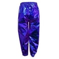 thumbnail image 4 of Aocisk Childrens Dance Pants Bronzed Bright Straight Stretch Closing Performance Girls Trousers Blue 3-4 Years, 4 of 5