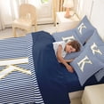 thumbnail image 4 of Erosebridal Initial K Letter Kid Bedding Comforter Set 7pcs, Abstract Stripe Queen Bedding Sets, 4 of 7