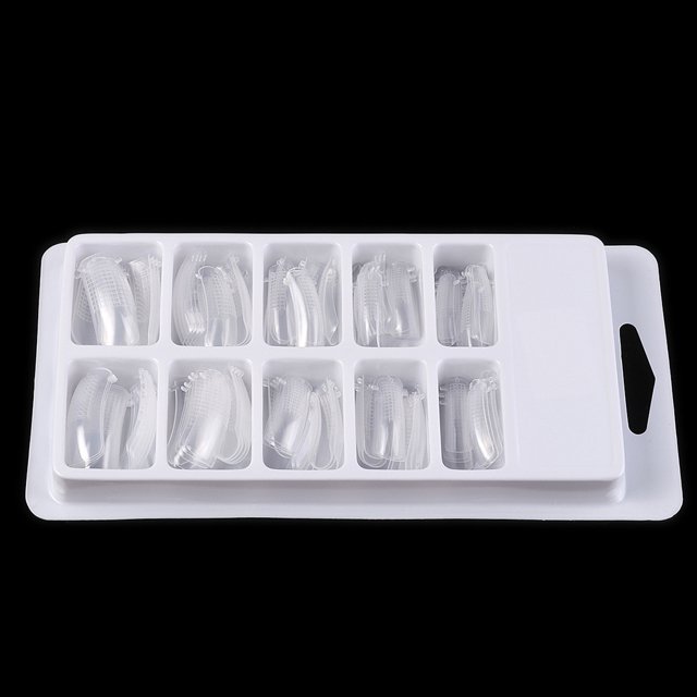 VONKY 20/100Pcs/Set Fake Fingernails False Nails Artificial Transparent Full Cover Fake Nail Manicure Art Tool
