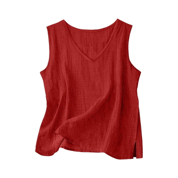 Cotton Linen Tank Tops For Women,Loose Fit Comfy Lounge Wear Spring Summer Gauze Shirts Boho Spring Summer Tops Lightweight Gauze Shirts Casual Sleeveless